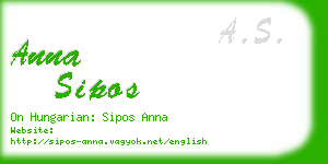 anna sipos business card